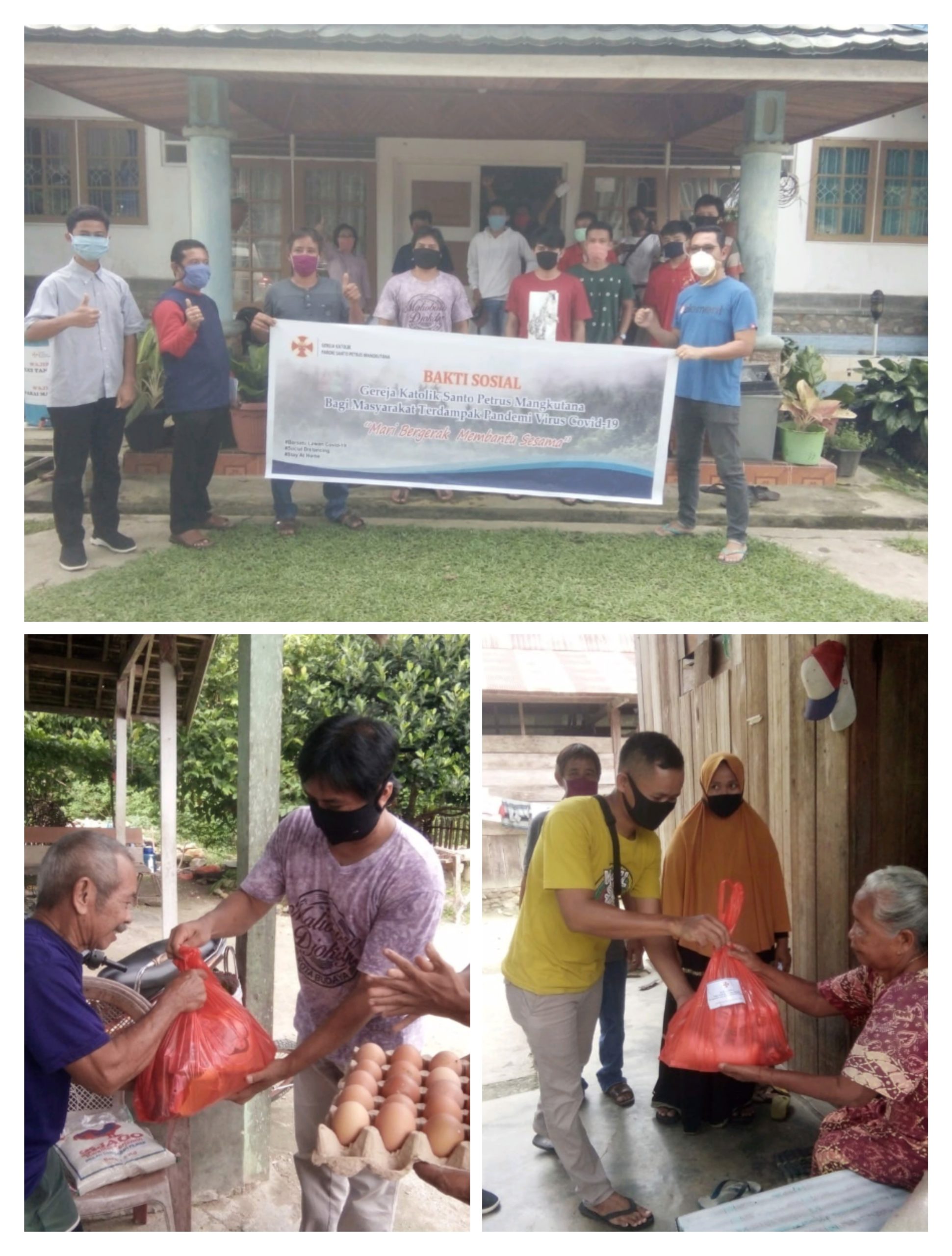 Berbagi Kasih Ditengah Pandemi, Gereja Katolik Paroki Santo Petrus Mangkutana Bagi Sembako
