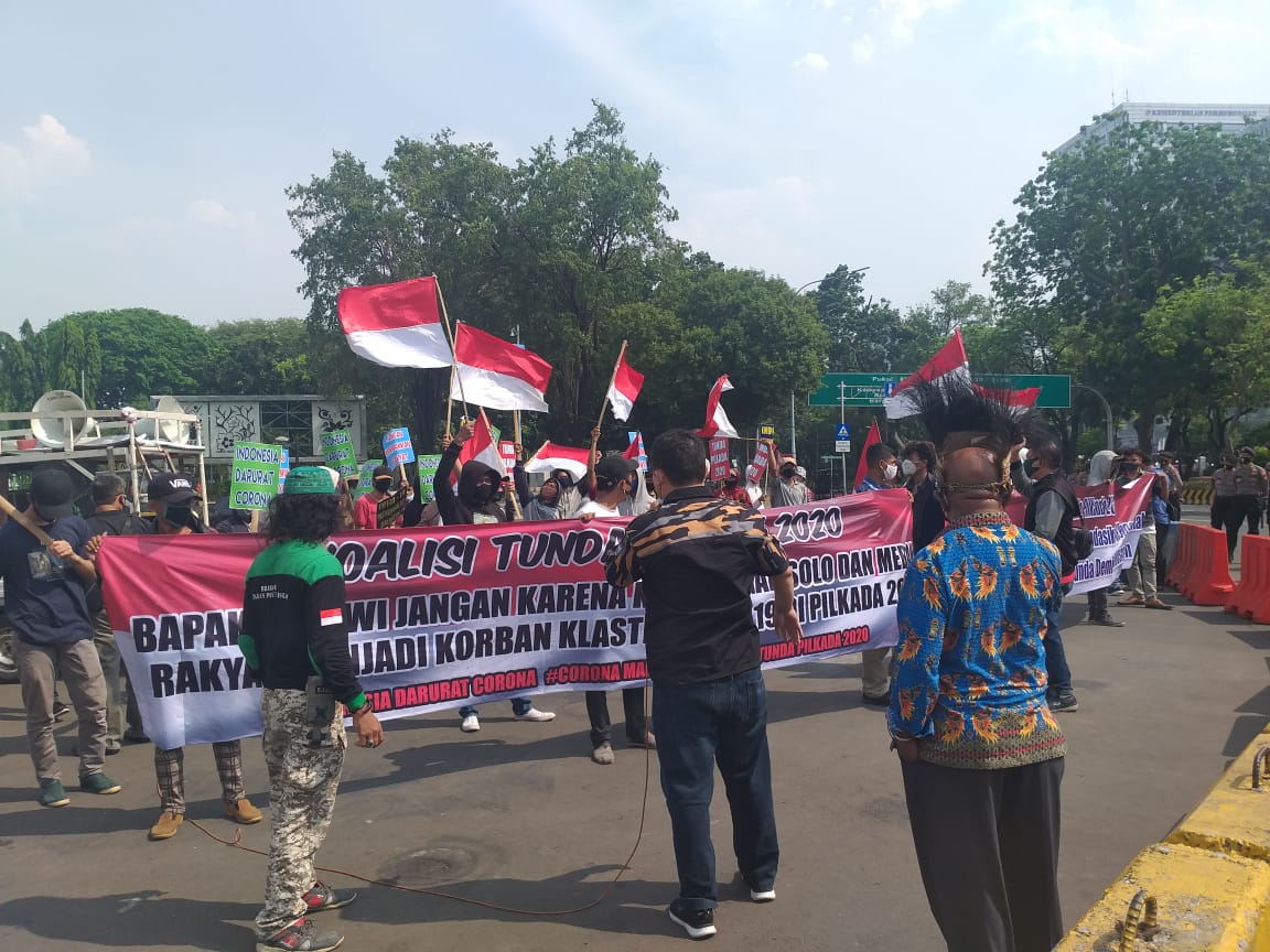 Koalisi Tunda Pilkada 2020 Demo Komnas HAM, Minta Presiden Dipanggil Terkait Pelanggaran Kemanusiaan