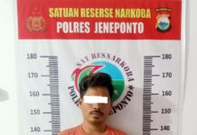 Satuan Reserse Narkoba Polres Jeneponto Tangkap Pelaku Pengedar Sabu