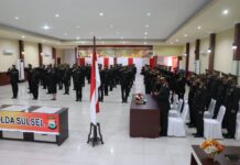 Wakapolda Sulsel Hadiri Upacara Pelantikan dan Penutupan Pendidikan SIP Angkatan 49 TA 2020 Secara Virtual