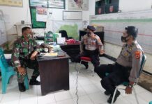 Datangi Kantor Koramil, Dua Kapolsek Berikan Surprise di “HUT TNI Ke-75”