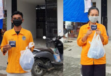 Cegah Penularan Covid19, Mahasiswa KKN UNM Bagi Masker di Angkona