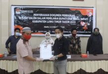 Penyerahan Perbaikan Dokumen Pasangan Ibas-Rio Oleh KPU Luwu Timur