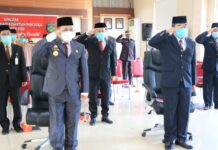 Pjs. Bupati Lutim dan Kepala OPD Ikut Upacara Hari Kesaktian Pancasila Secara Virtual