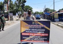 Cegah Covid-19, Personel Polsek Galsel Gelar Operasi Yustisi Pendisiplinan Protokol Kesehatan