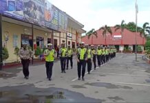 Jaga Pola Hidup Sehat, Personel Sat Lantas Polres Gowa Rutin Olahraga Pagi