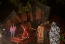 Hujan Disertai Angin Kencang, Rusak Warung Dangkot di Mangkutana