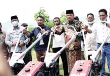 Bupati Luwu Serahkan 50 Unit Hand Traktor Kepada Kelompok Tani