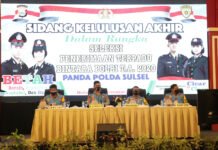Polda Sulsel Selenggarakan Sidang Terbuka Kelulusan Akhir Penerimaan Bintara Polri 2020