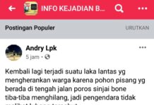 Gegara Jalan Rusak, Pengendara Motor Asal Bone Jatuh