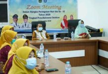 Sekda Lutim Ikuti Peringatan Hari Ibu ke 92 Tingkat Provinsi Sulsel Secara Virtual
