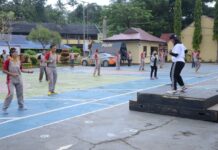 Jaga Kebugaran Tubuh, Polres Luwu Timur Senam Bersama