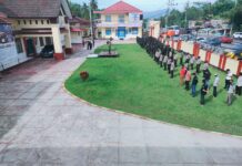 Polres Luwu Utara Gelar Apel Kesiapan Pengamanan Rekapitulasi dan Penghitungan Suara Tingkat Kabupaten