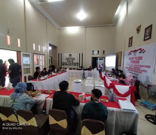 KPU Luwu Timur Gelar Rapat Pleno Rekapitulasi Hasil Perhitungan Suara Pilkada 2020