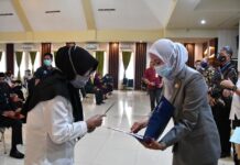 Momen Langka, Bupati Luwu Utara Serahkan SK Pensiun Pada Guru SD-Nya