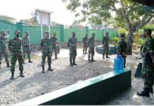 Penegakan Disiplin Prajurit, Personil Koramil 04 Padang Sappa Laksanakan Apel Pagi