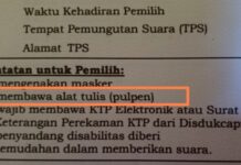 Mau Ke TPS ? Jangan Lupa Bawa Alat Tulis dari Rumah !
