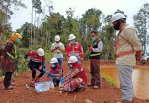 DLH Luwu Timur Cek Sediment Pond PT. CLM