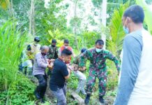 Dandim 1401/Majene Turut Evakuasi Korban Gempa