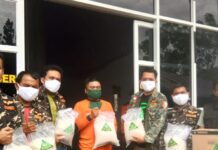 Tiba di Mamuju, Pimpinan Gerakan Pemuda Ansor Luwu Timur Distribusikan Logistik