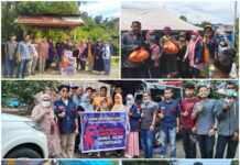 Salurkan Sembako, Karang Taruna BMD Seppange dan Aparat Desa Tungke Bertolak ke Sulbar