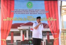 Peletakan Batu Pertama Gedung PA Malili, Wabup Irwan Harapkan Pelayanan Lebih Baik Lagi