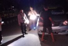 Minimalisir Tindak Kejahatan Saat Malam Hari, Personil Polsek Masamba Lakukan Patroli