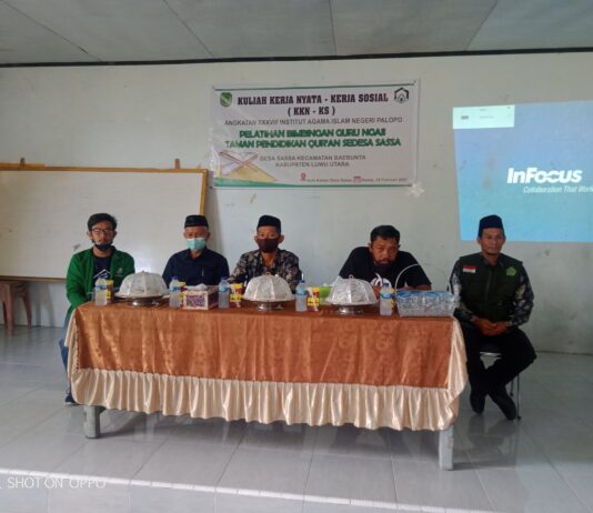 Mahasiswa KKN-KS IAIN Palopo Adakan Pelatihan Bimbingan Guru Ngaji TPQ Sedesa Sassa