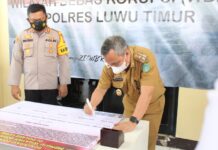 Wabup Budiman Hadiri Deklarasi Zona Integritas WBK Polres Luwu Timur