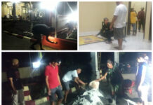 Jelang Pengukuhan, Warga dan Polisi Saling Berbaur