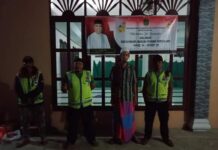 Jaga Keamanan Shalat Tarawih, Linmas Desa Sindu Agung Patroli Keliling Masjid