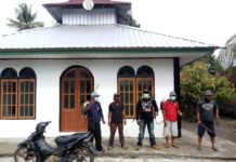 Pemdes Lestari Lakukan Penyemprotan Disinfektan dan Buat Posko PPKM Mikro