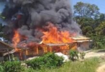 Tiga Rumah Hangus Terbakar di Malangke Barat