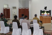 Temu Virtual, Bupati Lutim Siap Jalankan Arahan Presiden Joko Widodo