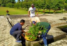 Ciptakan Lingkungan Bersih dan Asri, Pemdes Sindu Agung Gotong Royong