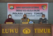 Bag Ren Polres Luwu Timur Adakan Kegiatan Penilaian Responden Indeks Tata Kelola