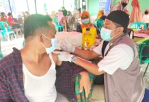 Kades Bahari Beserta Aparat Usai di Vaksin