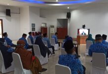 Bupati Lutim Silaturahmi Secara Virtual Bersama Plt Gubernur Sulsel