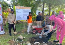 Ditandai Dengan Peletakan Batu Pertama Oleh Kapolres, 10 Unit Asrama Polres Luwu Utara Resmi Dibangun
