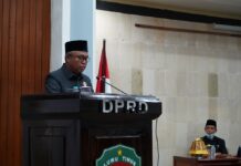 Paripurna DPRD, Bupati Serahkan Ranperda Pertanggungjawaban Pelaksanaan APBD TA 2020