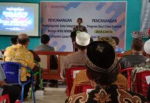 Bikin Terharu ! Kades Wontim Teteskan Air Mata Saat Sambutan Pencanangan Desa Cantik