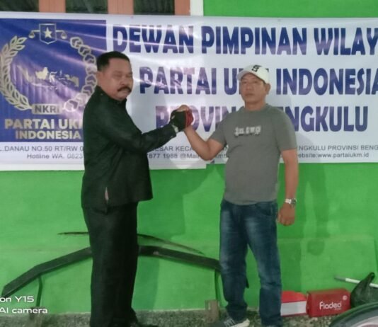 Japri Daud Dipilih Jadi Ketua dan Yasmidi Sebagai Sekretaris DPW Partai UKM Indonesia Provinsi Bengkulu