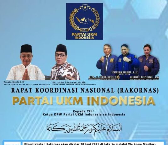 Partai UKM Indonesia Akan Gelar Rakornas I Bahas Verifikasi Kemenkumham RI dan Penjaringan Capres