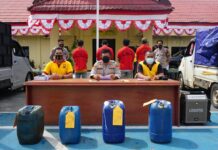 Polres Luwu Timur Gelar Press Release Penangkapan BBM Solar dan Premium Tanpa Izin