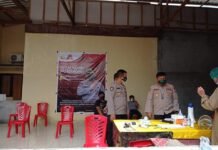 Kapolres Luwu Timur Kunjungi Giat Vaksinasi Massal di Gerai Vaksin Polsek Mangkutana