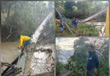 Dua Hari Diguyur Hujan, Jembatan Gantung Desa Tungke Terputus