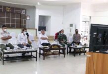 Rakor Penanganan Covid 19, Bupati Siap Tindaklanjuti Arahan Plt. Gubernur