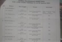 Ini Jadwal Reses DPRD Luwu Utara Masa Sidang III Tentang Perubahan APBD 2021