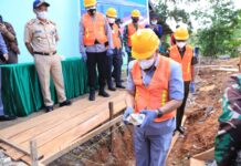 Bupati Luwu Timur Letakkan Batu Pertama Pembangunan Kantor Koramil 1403-15/Malili