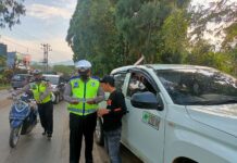 Sat Lantas Polres Luwu Timur Lakukan Penindakan Kepada Pengguna Knalpot Racing